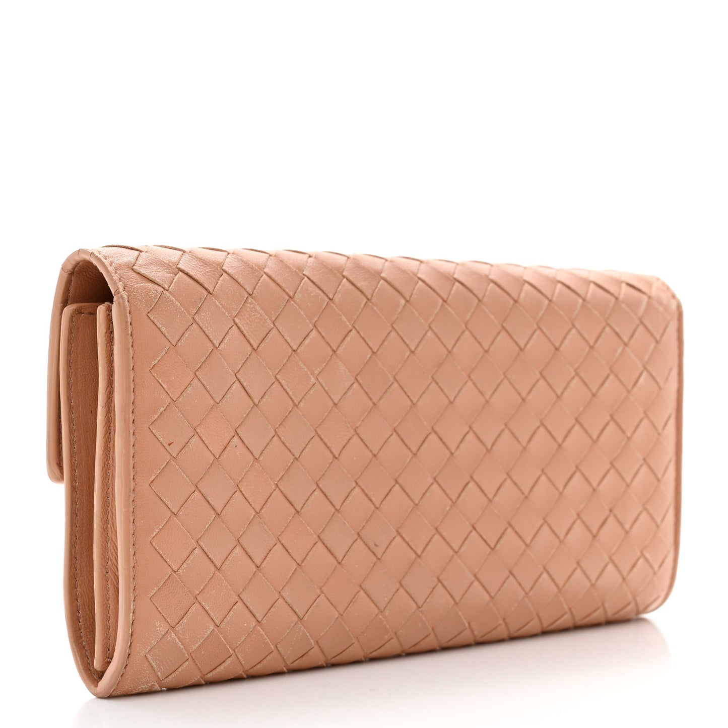 Cervo Intrecciato Continental Flap Wallet Cipria