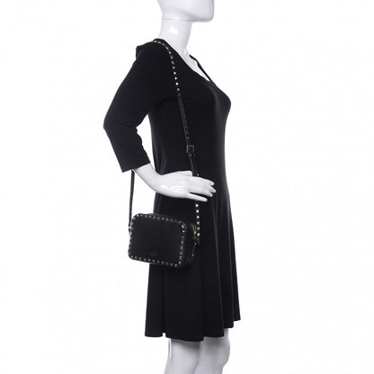 Valentino Garavani Calfskin Rockstud Camera Crossbody Bag Black 2 of 12