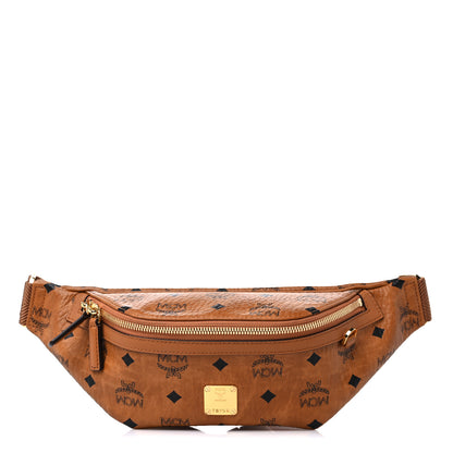 MCM Visetos Small Fusten Belt Bag Cognac 1 of 9