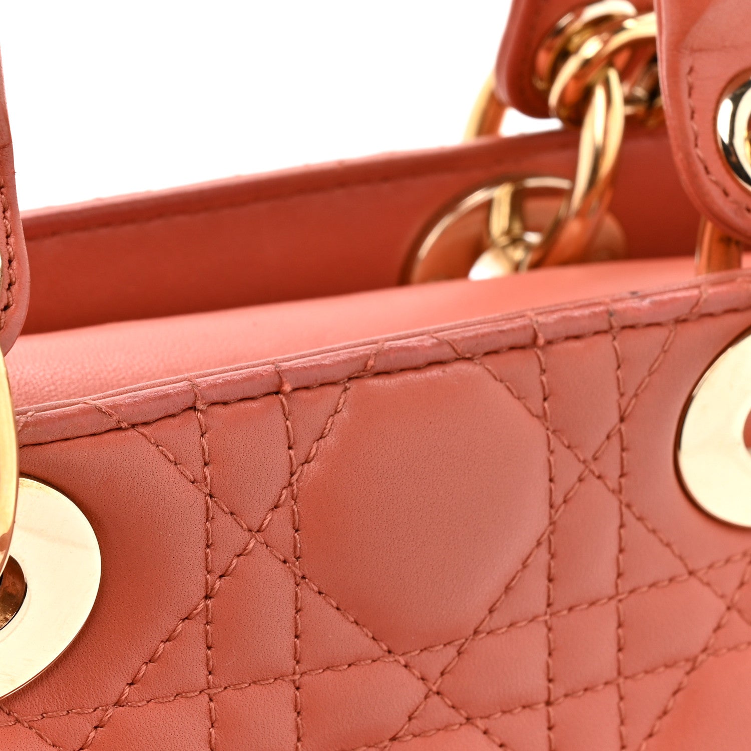 Christian Dior Lambskin Cannage Small My ABCDior Lady Dior Pink Honey 14 of 14