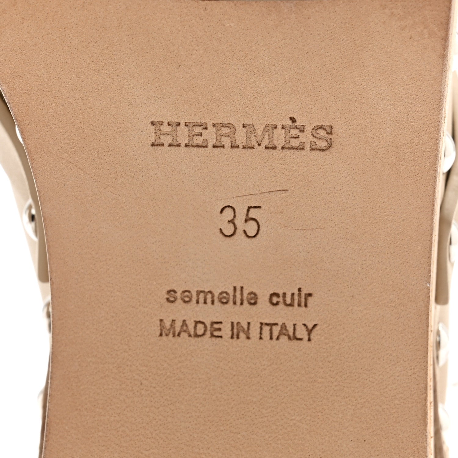 Hermes Calfskin Carlotta Mules 35 Hetre 7 of 9