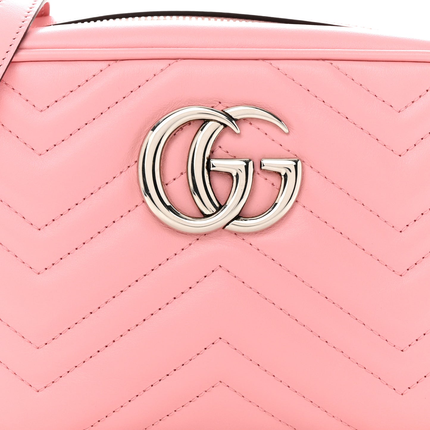 Calfskin Matelasse Small GG Marmont Chain Shoulder Bag Wild Rose