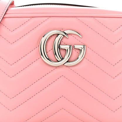 Gucci Calfskin Matelasse Small GG Marmont Chain Shoulder Bag Wild Rose 8 of 10