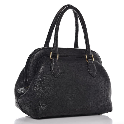 Fendi Calfskin Romano Selleria Adele 1328 Bag Black 3 of 12