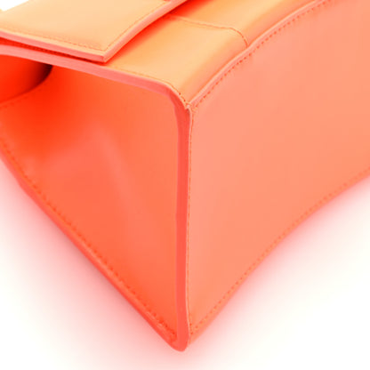 Balenciaga Shiny Box Calfskin Small Hourglass Top Handle Bag Fluo Orange 8 of 9