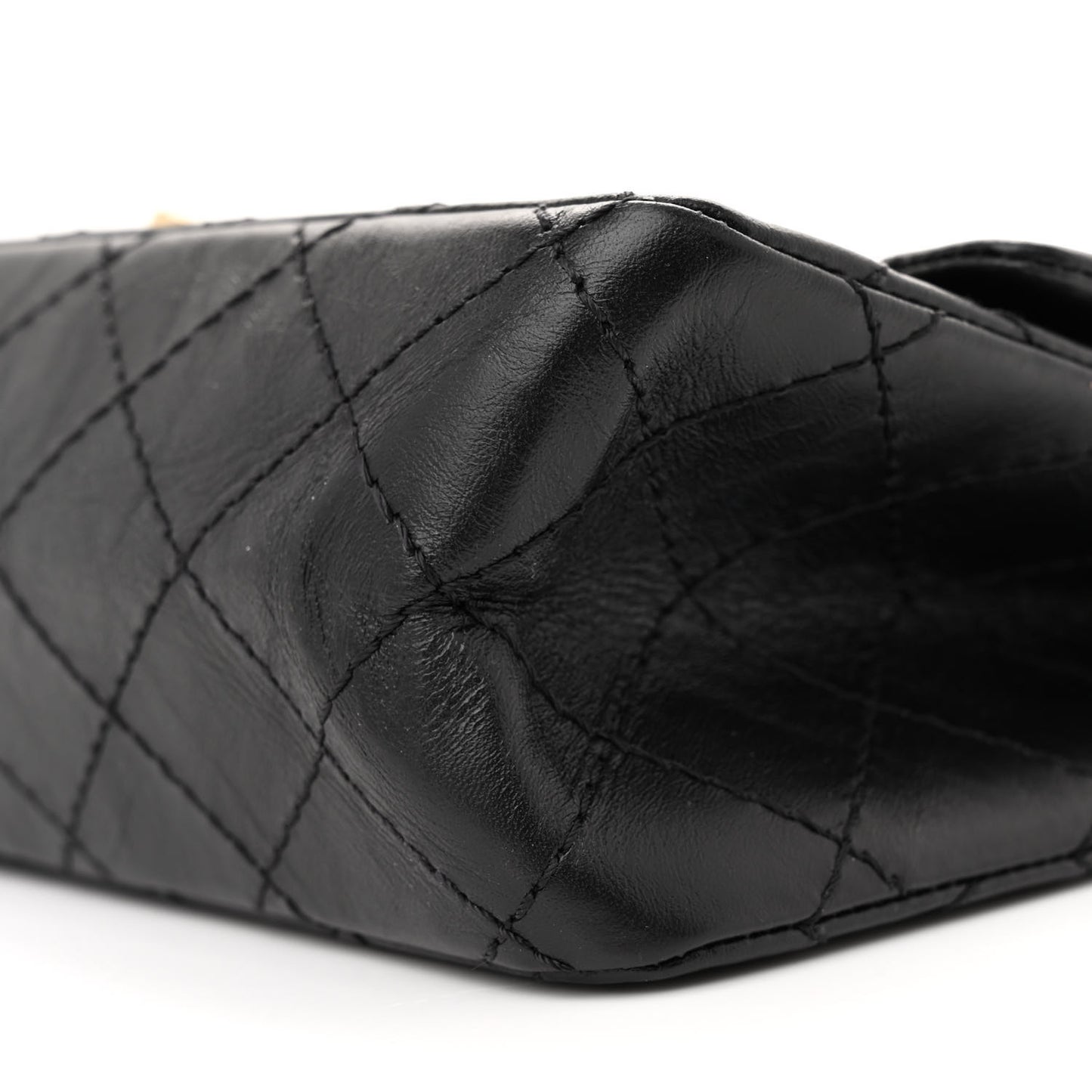 Aged Calfskin Quilted 2.55 Reissue 225 Flap Black