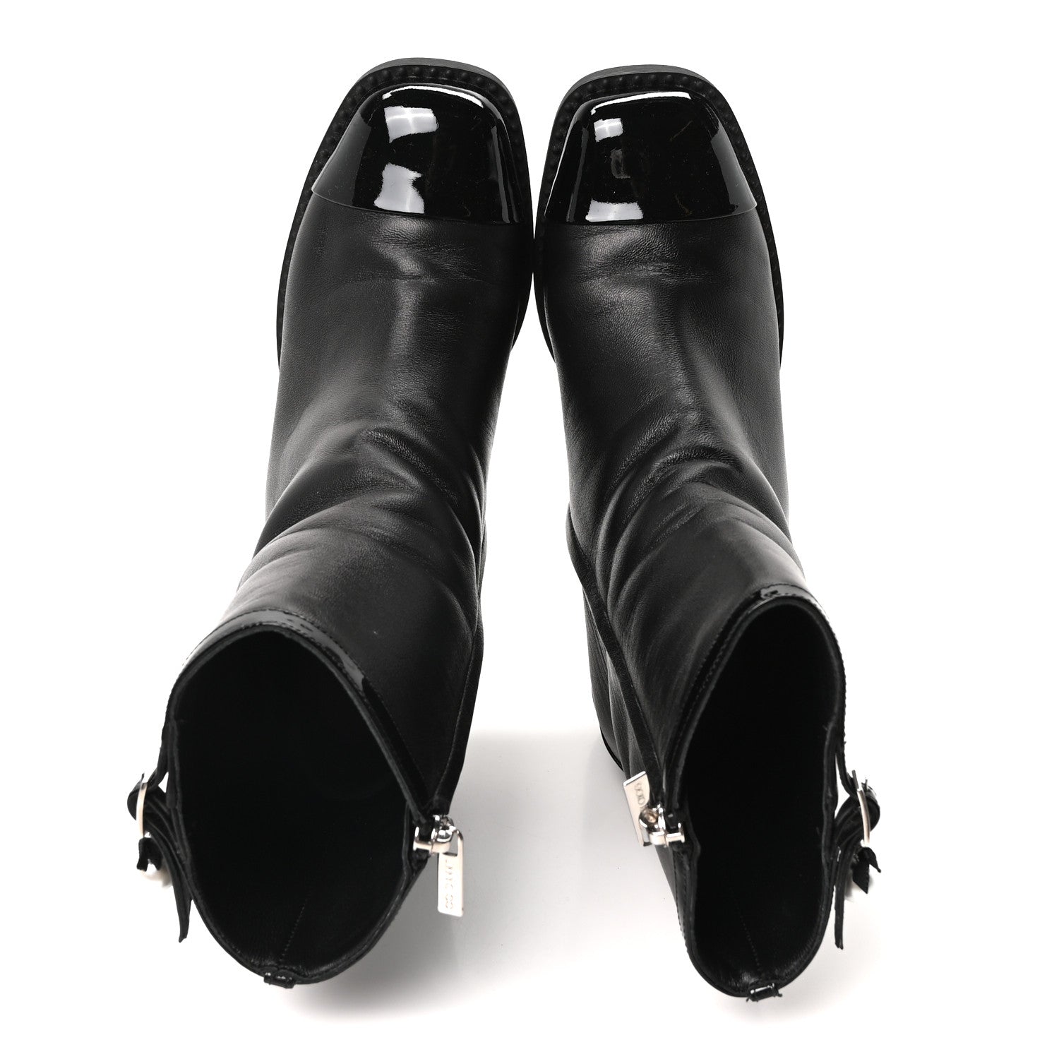 Jimmy Choo Nappa Patent Pearl Adry 60mm Ankle Boots 39.5 Black 2 of 9