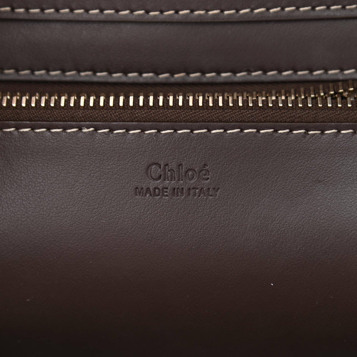Chloe Felt Calfskin Small Woody Ribbon Tote With Strap Deep Beige 6 of 12