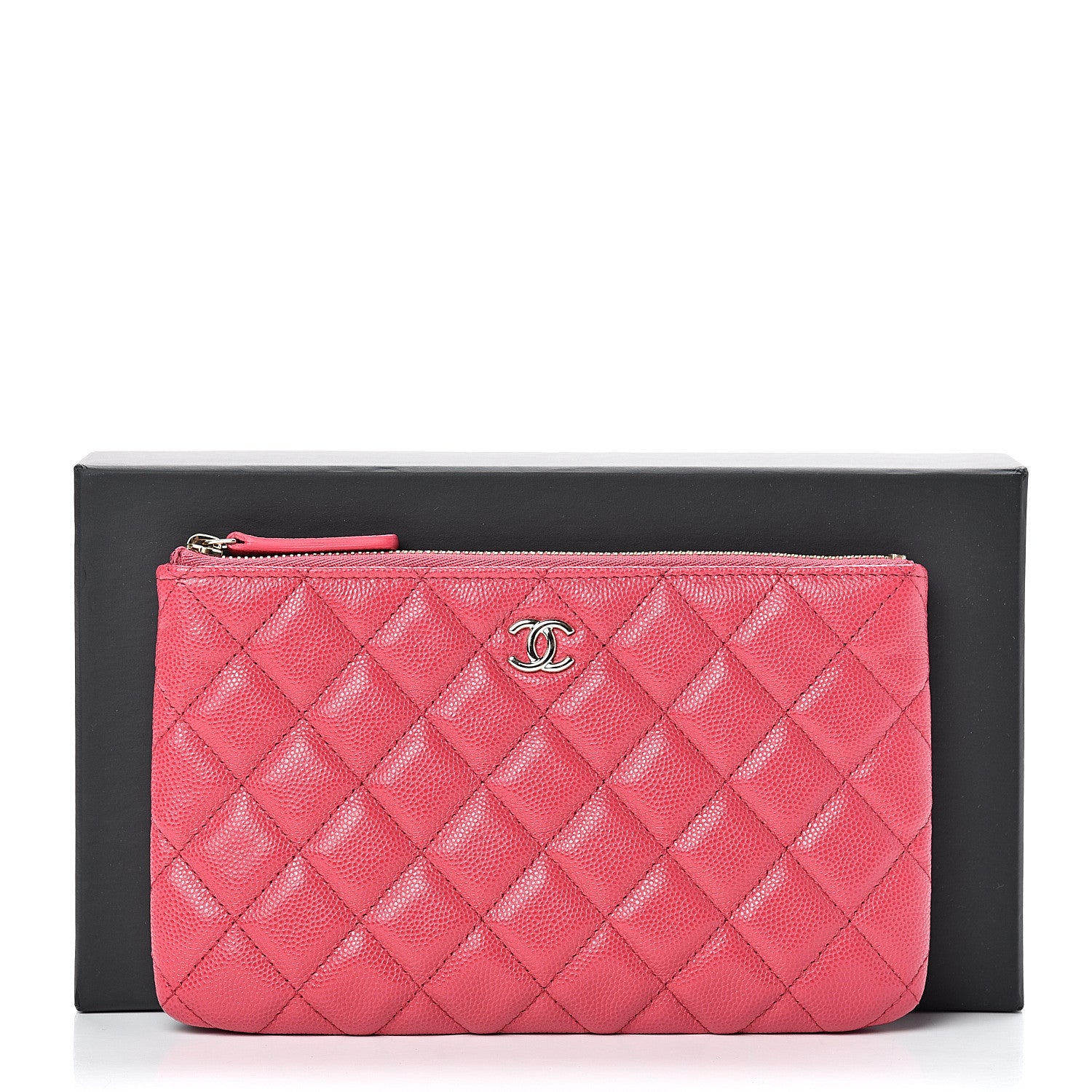 Chanel Caviar Quilted Cosmetic Case Pink 7 of 7