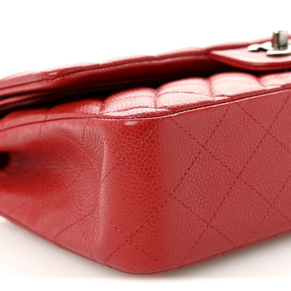 Chanel Caviar Quilted Medium Double Flap Red 9 of 10