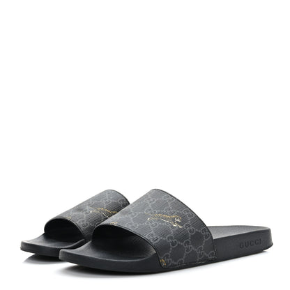 Gucci GG Supreme Monogram Tigers Mens Slide Sandals 10 Black Multicolor 3 of 7