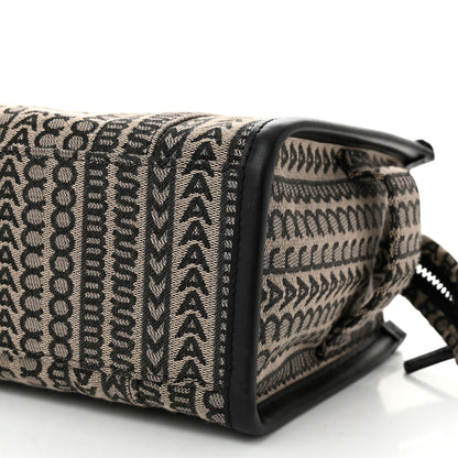 Marc Jacobs Cotton Jacquard Monogram Mini The Traveler Tote Bag Beige Multicolor 10 of 11