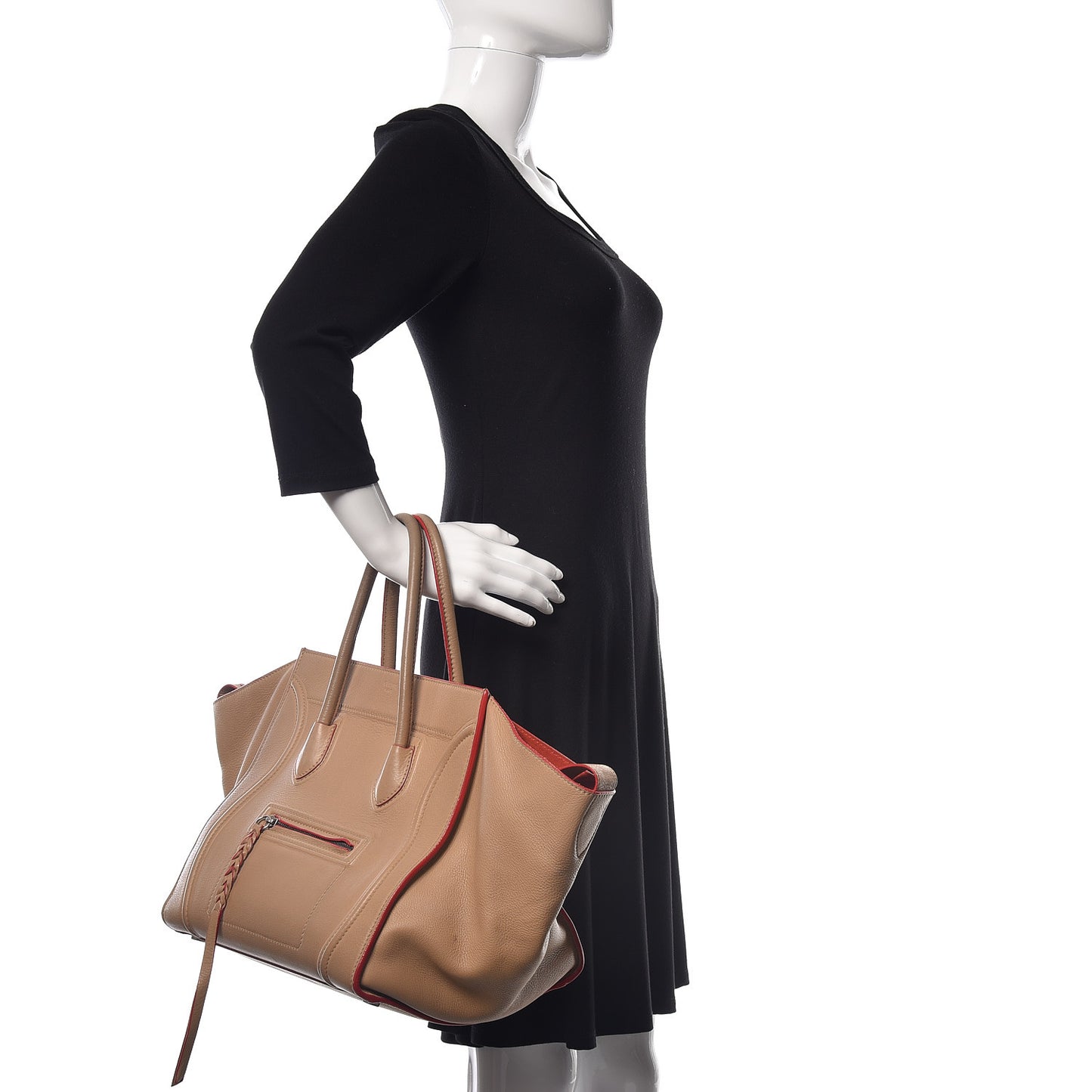 Supple Calfskin Medium Phantom Luggage Camel