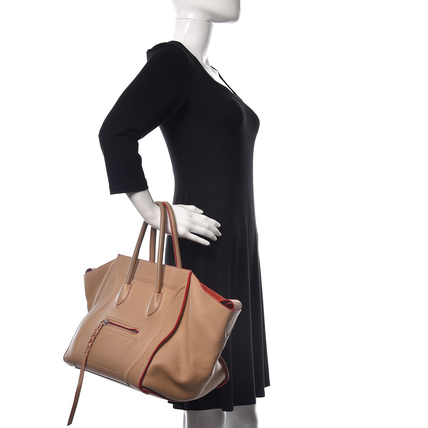 Celine Supple Calfskin Medium Phantom Luggage Camel 2 of 22