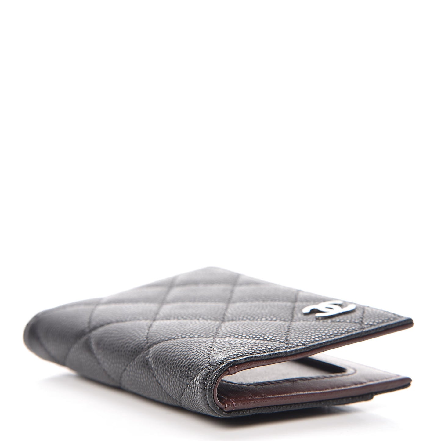Caviar Quilted Card Holder Wallet Black
