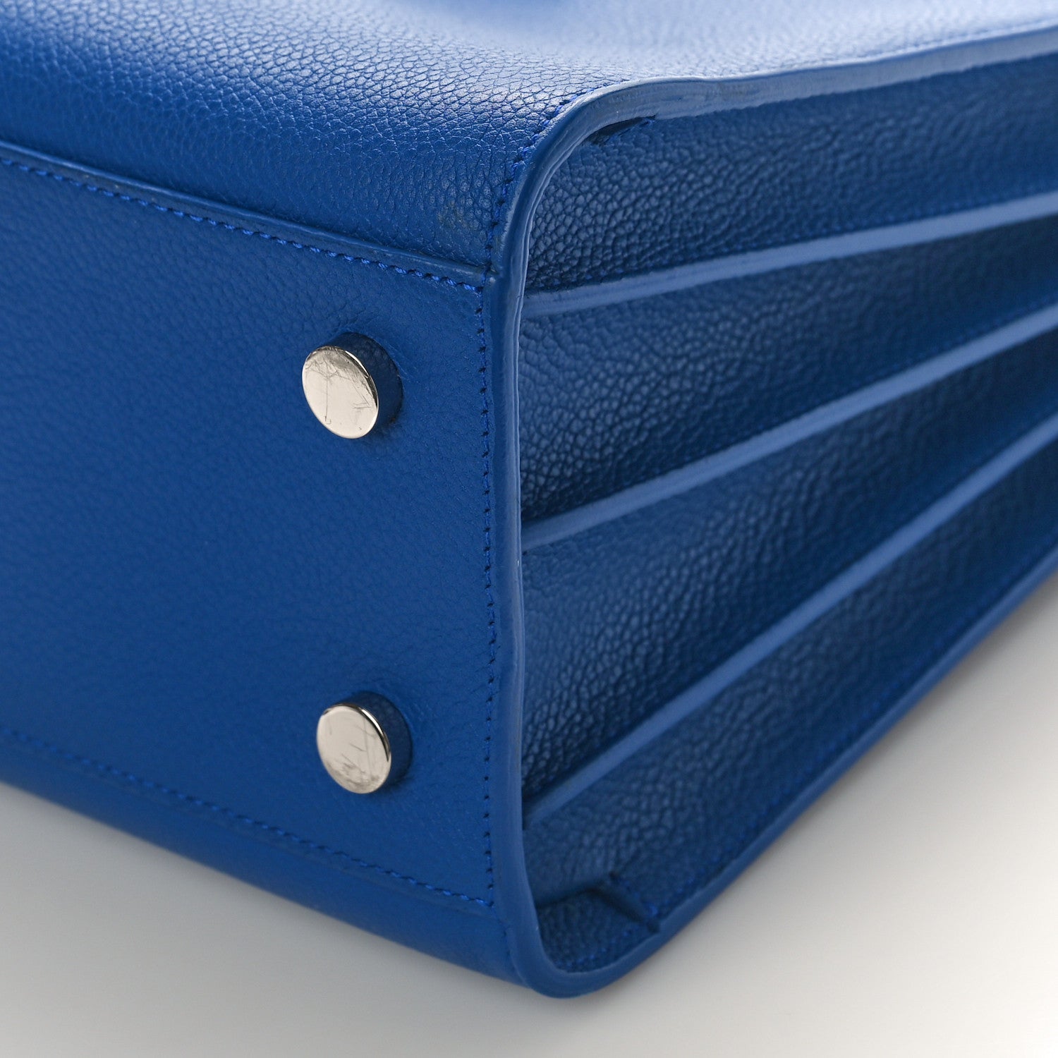 Saint Laurent Grained Calfskin Baby Sac De Jour Royal Blue 8 of 8
