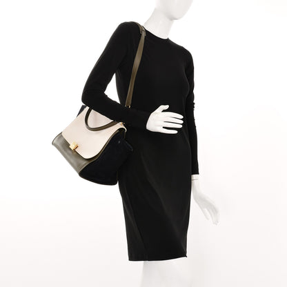Celine Velluto Calfskin Suede Medium Tri-Color Trapeze 2 of 10