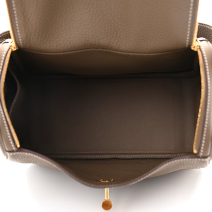 Hermes Taurillon Clemence Lindy 26 Etoupe 5 of 11