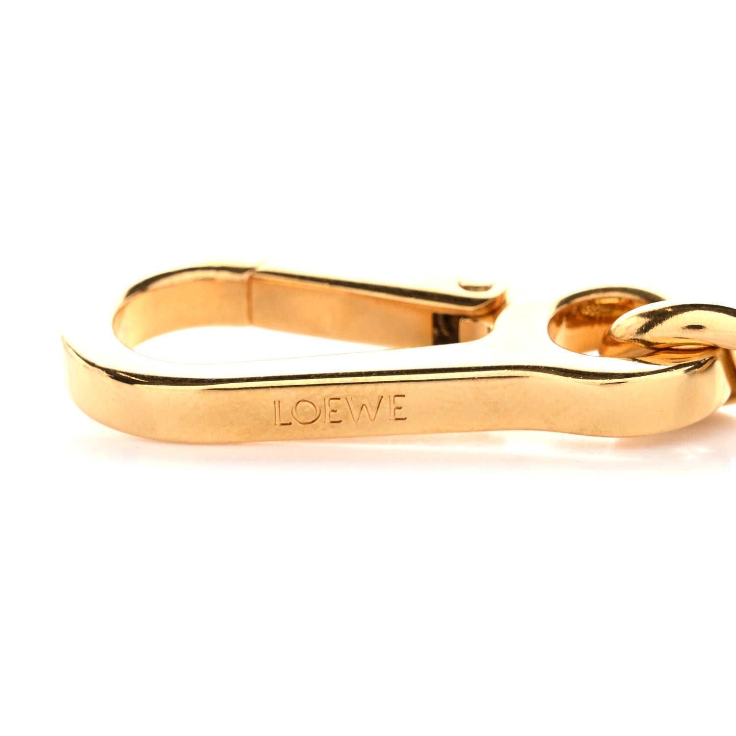 Loewe Brass Acetate Donut Chain Shoulder Strap Black Gold 3 of 3