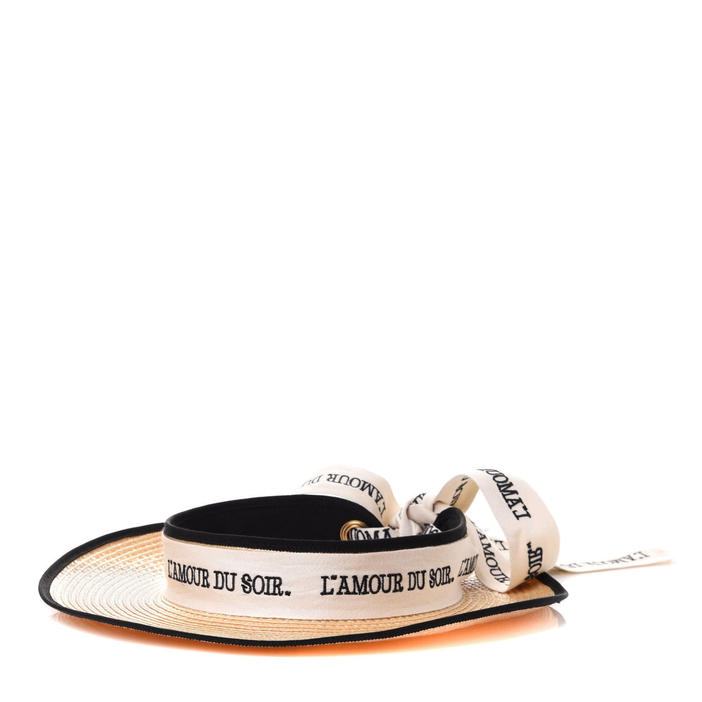Raffia L'amour Du Soir Visor S Ivory Black