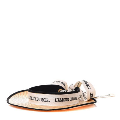 Gucci Raffia L'amour Du Soir Visor S Ivory Black 1 of 4