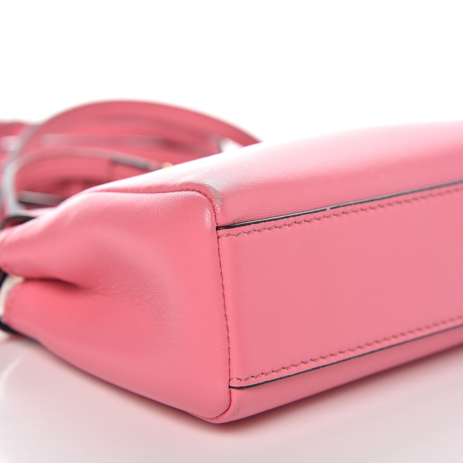 Fendi Shiny Nappa Micro Peekaboo Iconic Satchel Rosa Fluo 7 of 8