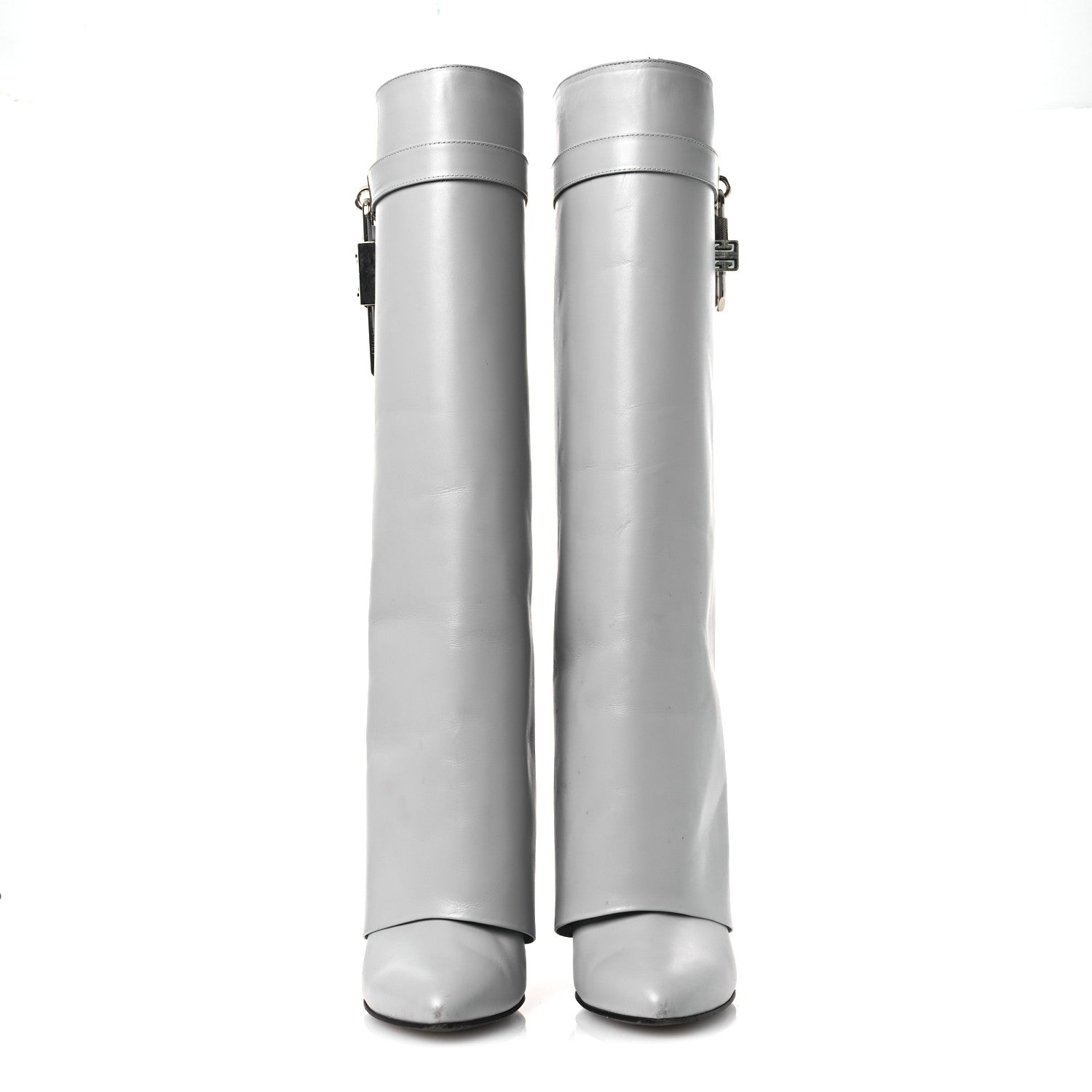 Givenchy Calfskin Shark Lock Pant Boots 39 Grey 3 of 17