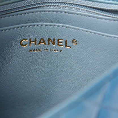Chanel Lambskin Degrade Quilted Mini Square Flap Light Blue 6 of 16