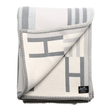 Hermes Wool Cashmere Ithaque Blanket Gris Perle 2 of 4