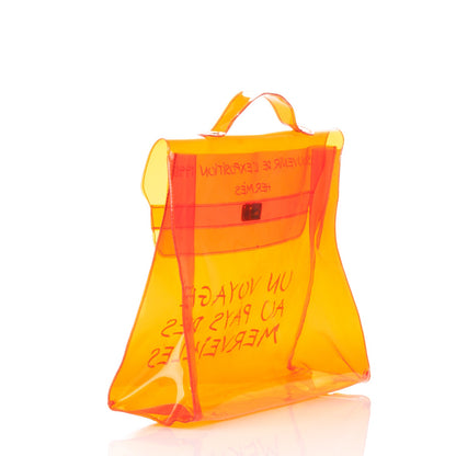Hermes Vinyl Souvenir De L'Exposition Kelly Orange 3 of 5