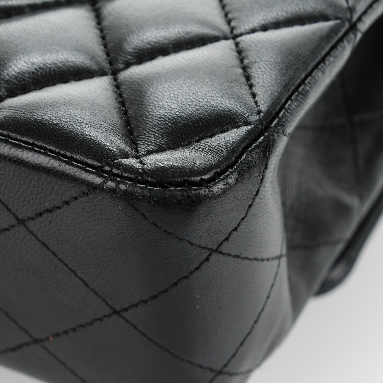Chanel Lambskin Quilted Medium Double Flap Black 9 of 10