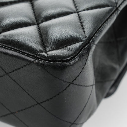 Chanel Lambskin Quilted Medium Double Flap Black 9 of 10