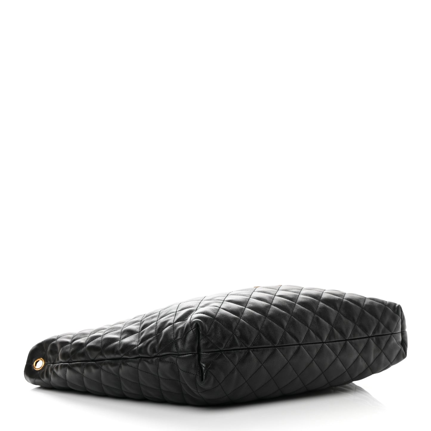 Lambskin Quilted Maxi Icare Shopping Tote Black