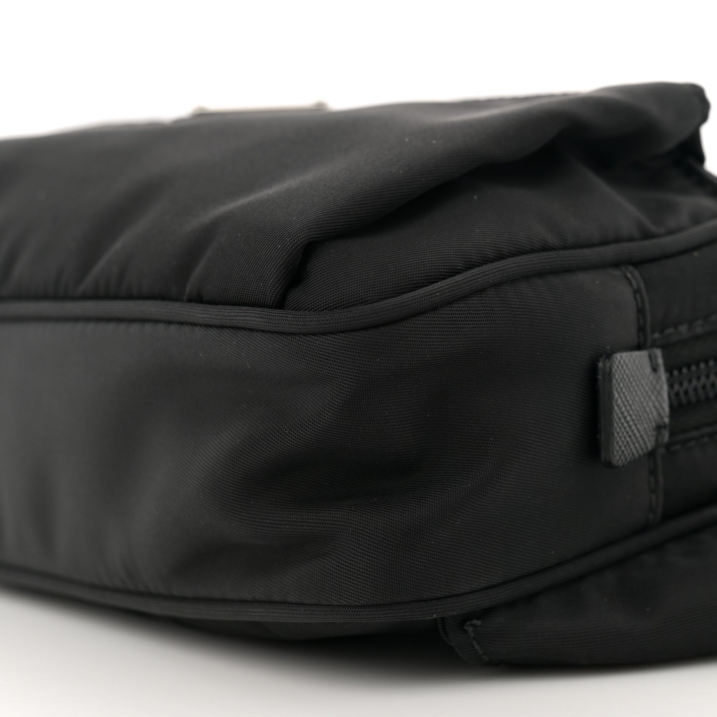 Re-Nylon Saffiano Belt Bag L Black