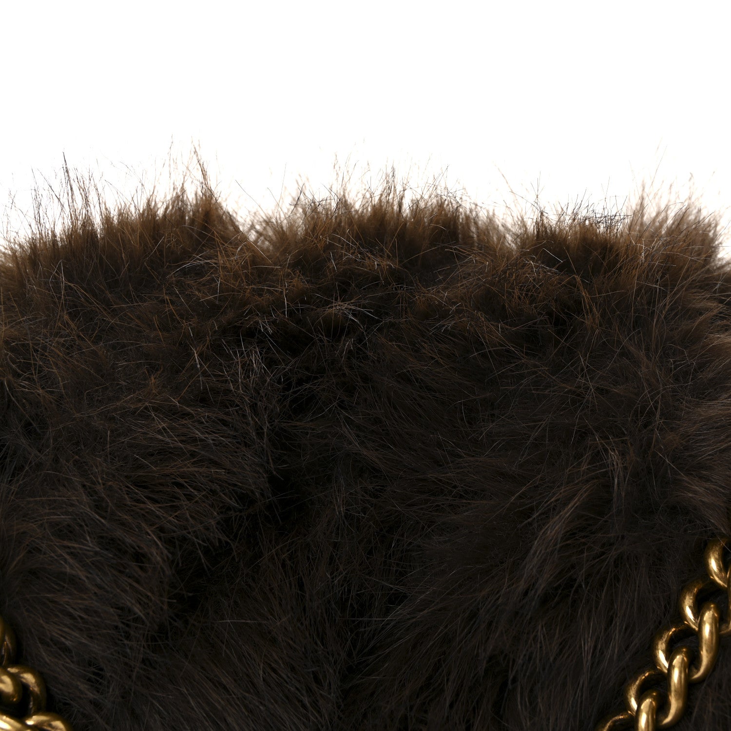 Balenciaga Faux Fur Medium Crush Chain Bag Brown 7 of 9