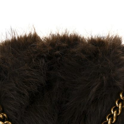 Balenciaga Faux Fur Medium Crush Chain Bag Brown 7 of 9