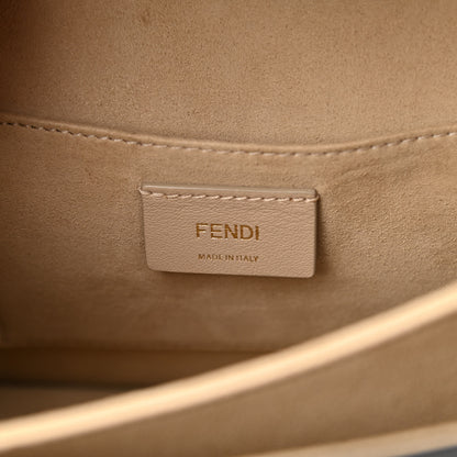 Fendi Vitello Liberty Bi-Color FF 1974 Embossed Chain Strap Kan U Shoulder Bag Black Maya 6 of 11