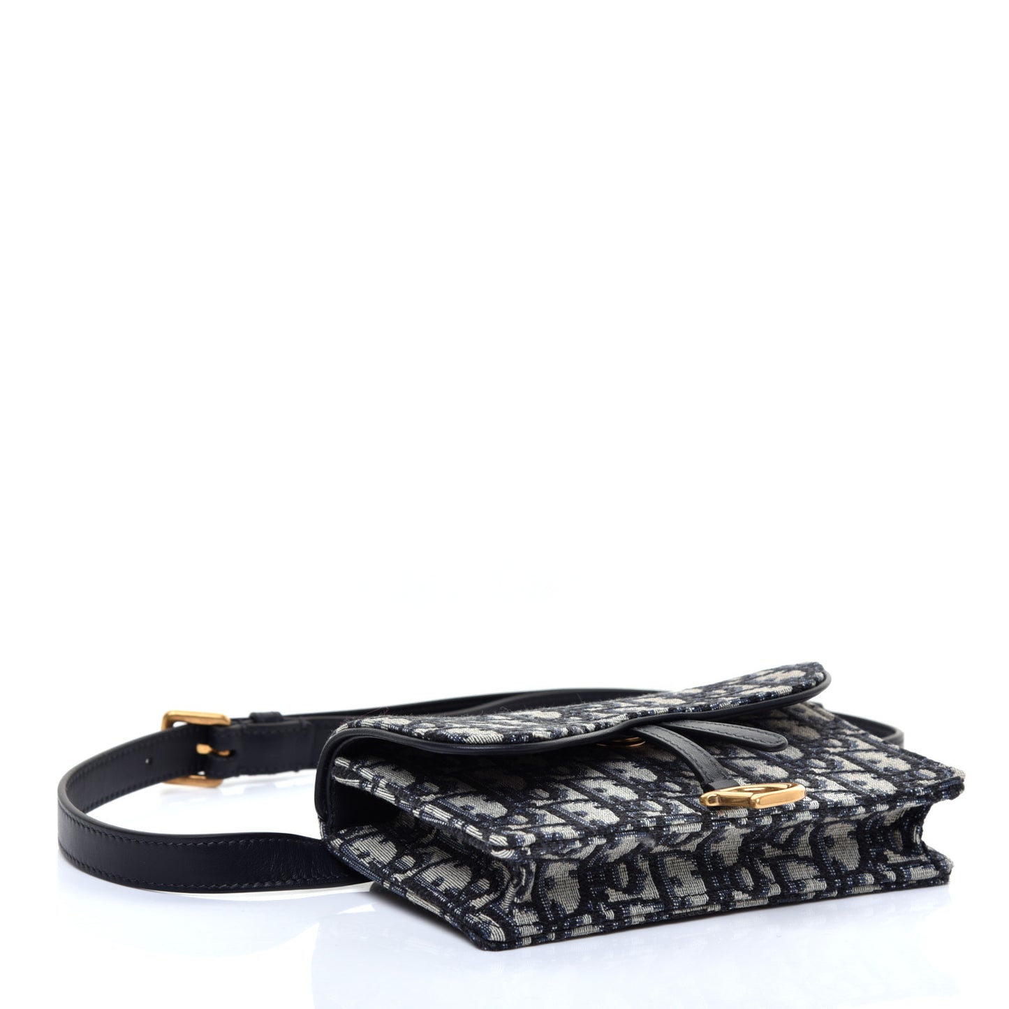 Oblique Saddle Belt Bag Blue