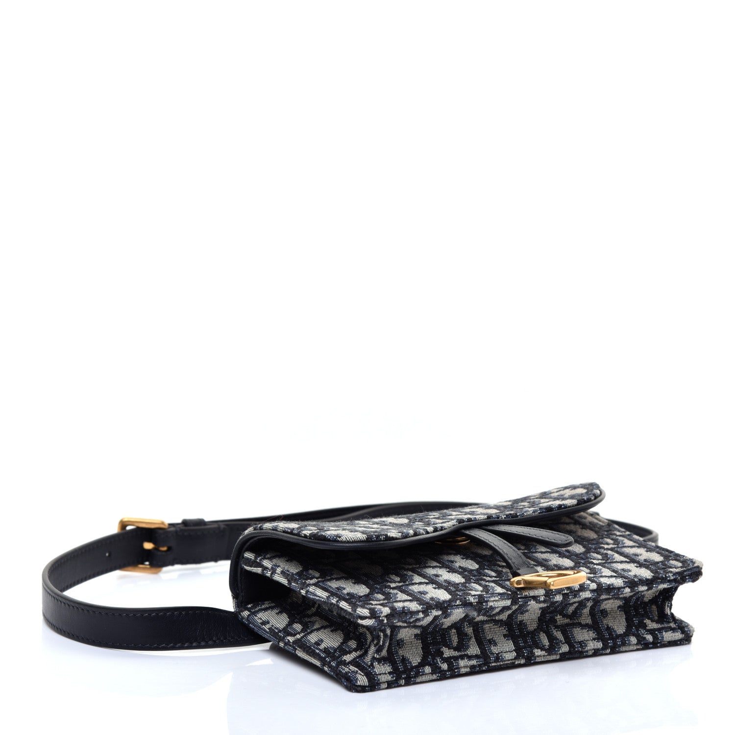 Christian Dior Oblique Saddle Belt Bag Blue 4 of 10