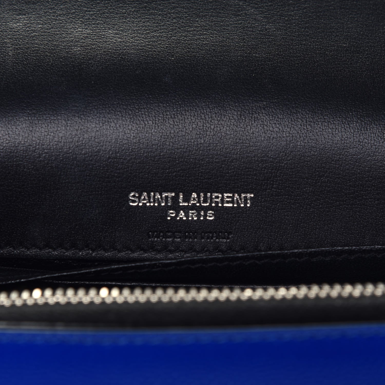 Saint Laurent Patent Grain De Poudre Monogram Kate Belt Bag Royal Blue 6 of 8