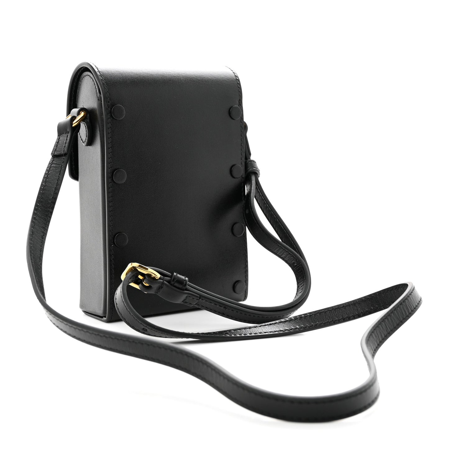 Boarded Plutone Calfskin Mini Horsebit 1955 Crossbody Bag Black