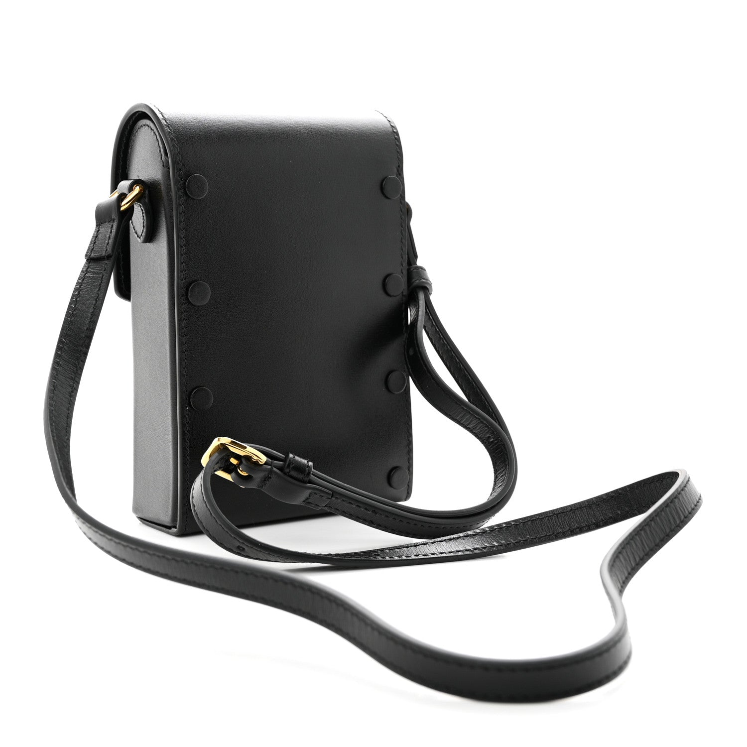 Gucci Boarded Plutone Calfskin Mini Horsebit 1955 Crossbody Bag Black 3 of 11