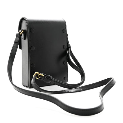 Gucci Boarded Plutone Calfskin Mini Horsebit 1955 Crossbody Bag Black 3 of 11