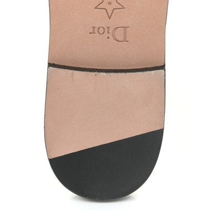 Christian Dior Canvas Tie and Dior Embroidered Dway Flat Slide Sandals 38.5 Denim 8 of 10