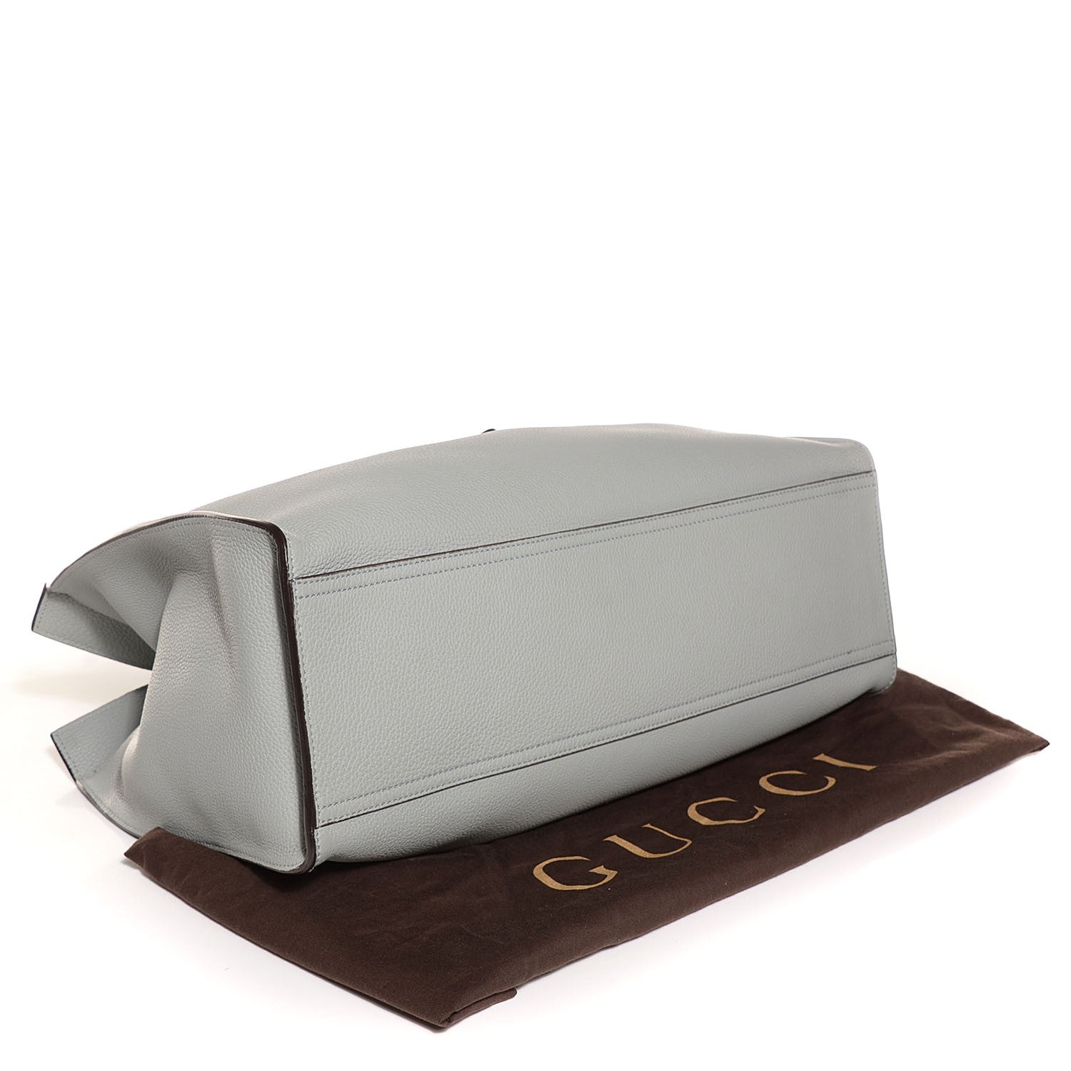 Gucci Soft Calfskin Medium Jackie Top Handle Bag Light Grey 4 of 8