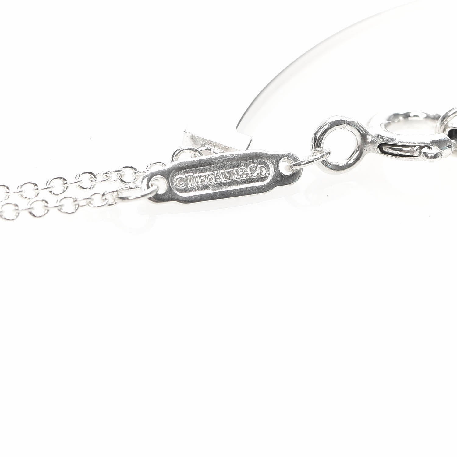 Tiffany Sterling Silver Small T Smile Pendant Necklace 5 of 6