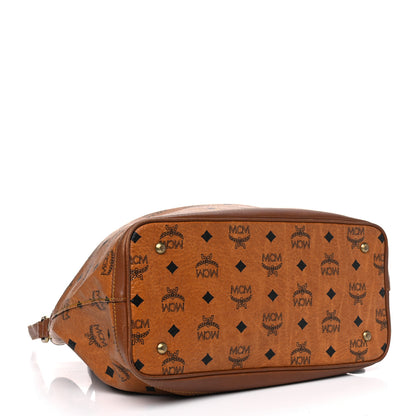 MCM Visetos Drawstring Bucket Bag Cognac 3 of 20