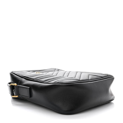 Gucci Calfskin Matelasse GG Marmont Travel Bag Black 3 of 9
