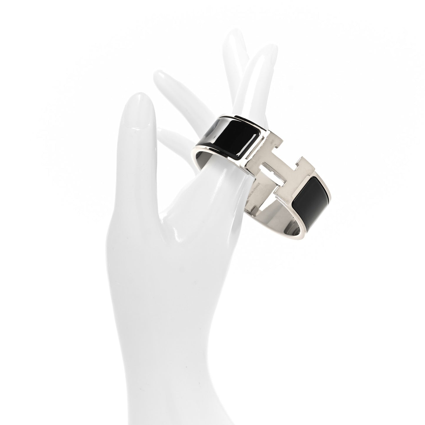 Enamel Wide Clic Clac H Bracelet PM Black