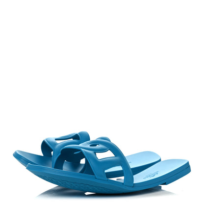 Hermes Rubber Aloha Sandals 38 Bleu Vif 3 of 8